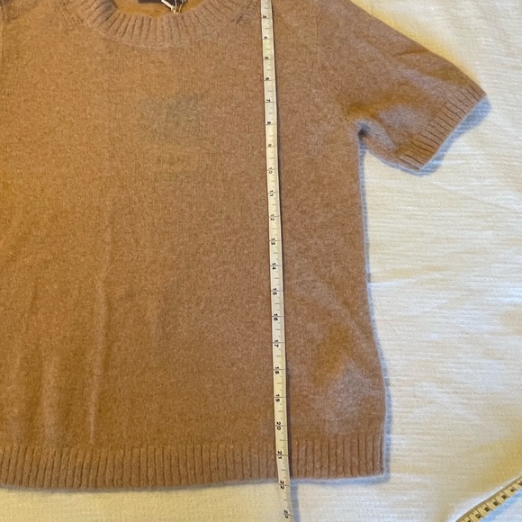 Everlane Pink Alpaca Short Sleeve Wool Sweater Top Small - Picture 6 of 7